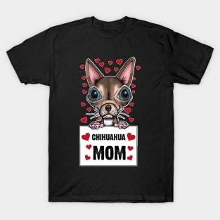 Cute Chihuahua Mom design T-Shirt